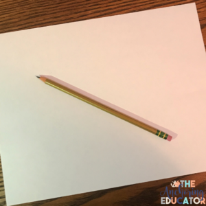 Active Listening strategy materials: blank paper and pencil