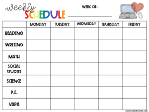 Simple Weekly Schedule Templates to Help Get You Organized